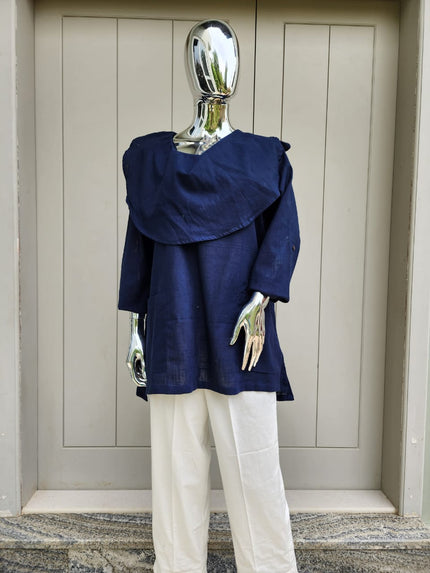 Elegant Handblock Print Women's jhalar top - Artisanal Ethnic Wear from Ranthambore