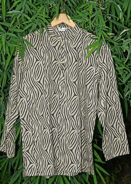 Block Printed Summer Shirt for Men - Authentic Rajasthani Craft