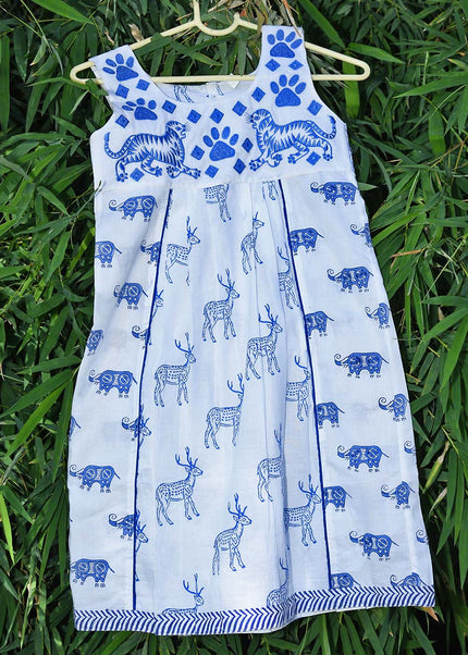 Panel Printed Cotton Frock – Stylish & Comfortable Dress for Babies