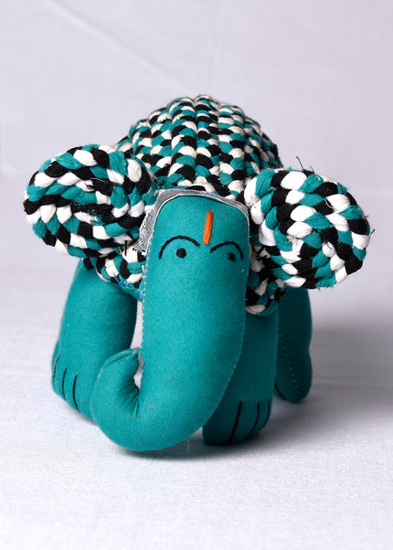 Elephant Big – Handcrafted Artisan Fabric Figurine with Braided Detail