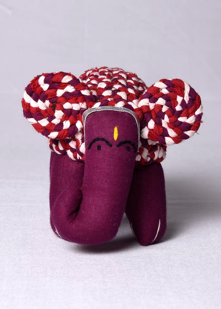 Elephant Small – Vibrant Hand-Stitched Artisan Figurine