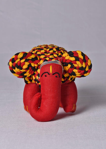 Elephant Small – Vibrant Hand-Stitched Artisan Figurine