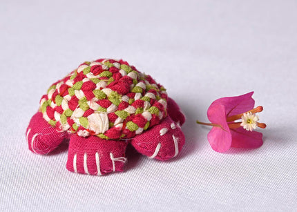 Handcrafted Upcycled Fabric Tortoise – Artisan Made by Dhonk
