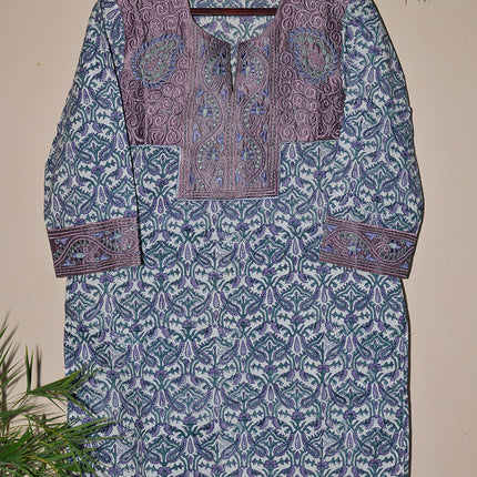 Ajanta Embroidered Hand Block Print Tunic