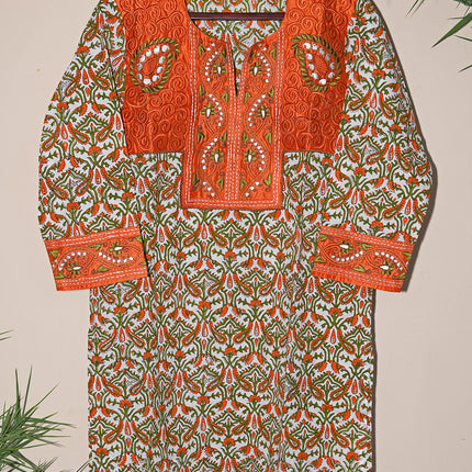 Ajanta Embroidered Hand Block Print Tunic