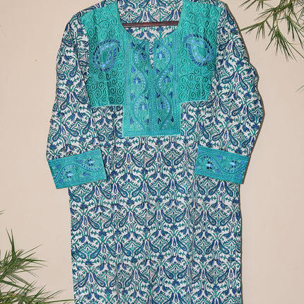 Ajanta Embroidered Hand Block Print Tunic