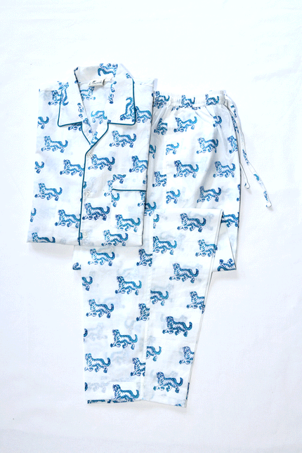 Dhonk Hand Block Print Cotton Pyjama Set – Comfortable Nightwear