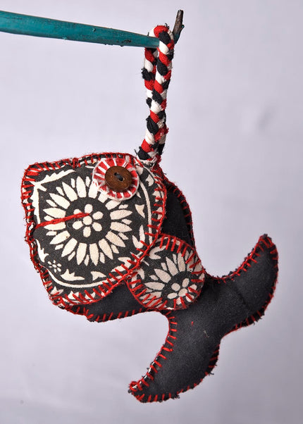 Hand-Stitched Artisan Fish Hanging –  Wall Decor
