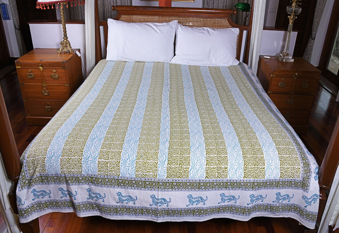 Phool Bail Queen Size Bed Cover
