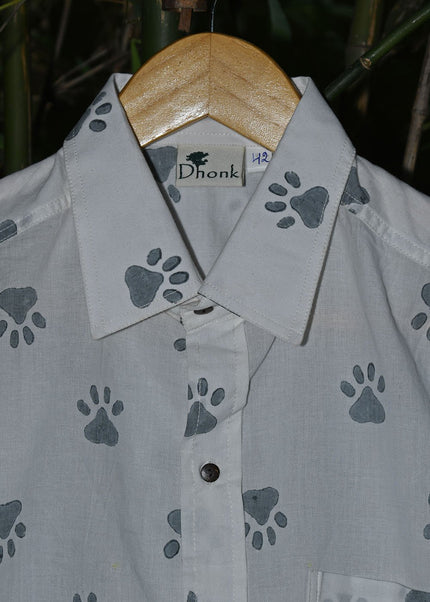 Dhonk Exclusive Tiger Face Shirt – Handcrafted Cotton Casual Shirt