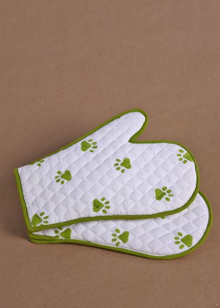 Kitchen Mittens – Handcrafted Cotton Heat-Resistant Oven Gloves