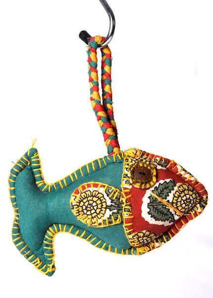 Hand-Stitched Artisan Fish Hanging –  Wall Decor