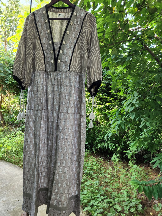 Elegant Handblock Print Women's Kurta - Artisanal Ethnic Wear from Ranthambore