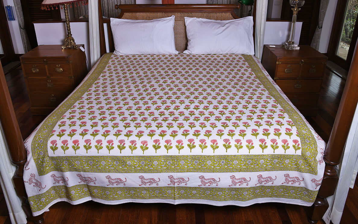 Marie Gold Queen Size Bed Cover