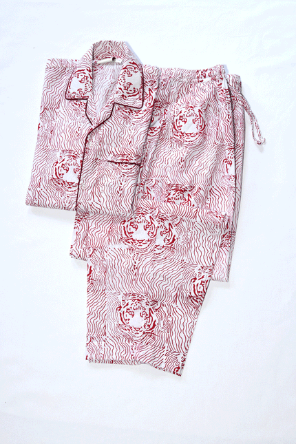 Hand Block Print Pyjama Set – Classic Cotton Nightwear