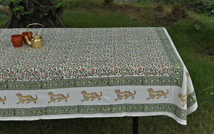 Phool Jaal Table Cover – Handcrafted Cotton Dining & Home Decor Accent
