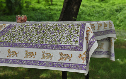 Phool Jaal Table Cover – Handcrafted Cotton Dining & Home Decor Accent