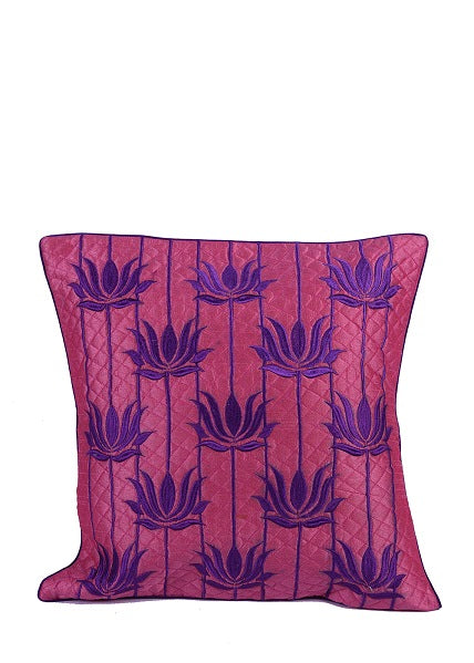 Kamal Embroidered Silk Cushion Cover
